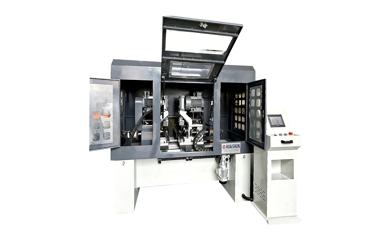 Sraith DEF80CNC Meaisín Chamfering Tube Servo Ardchobhsaíocht
