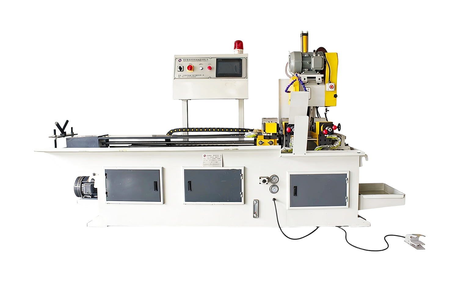 Sraith CNC Meaisín Gearradh Tube Beathú Servo Iomlán Uathoibríoch
